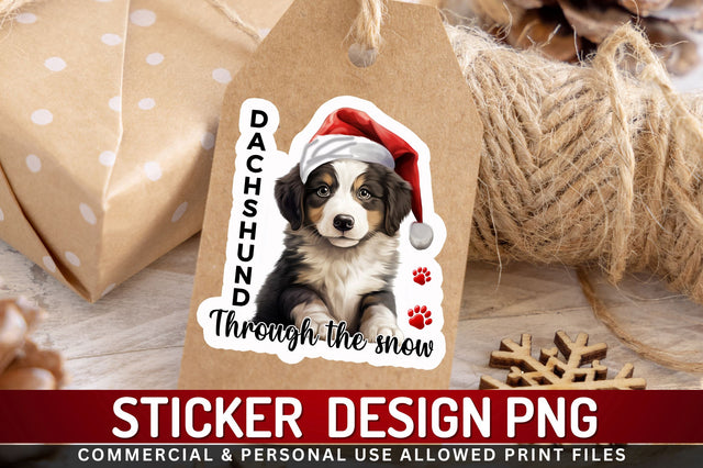 Dachshund through Sticker Design Sublimation Regulrcrative 
