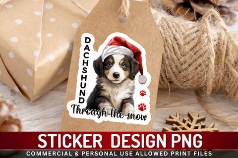 Dachshund through Sticker Design Sublimation Regulrcrative 