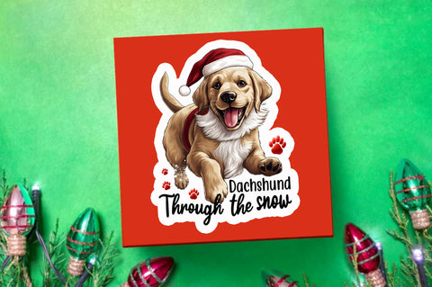 Dachshund through Sticker Design Sublimation Regulrcrative 
