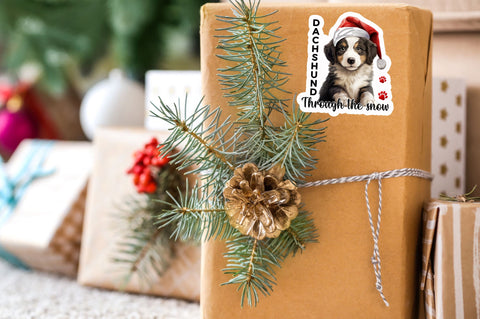 Dachshund through Sticker Design Sublimation Regulrcrative 