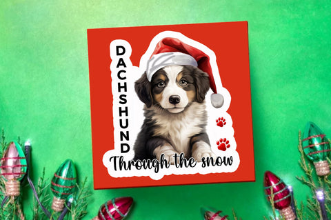 Dachshund through Sticker Design Sublimation Regulrcrative 