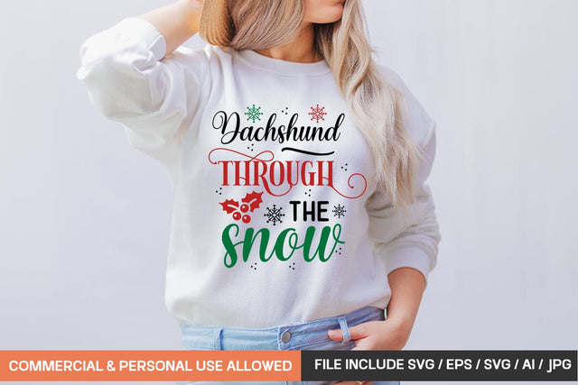 Dachshund Through The Snow Svg Design SVG designmaster24 