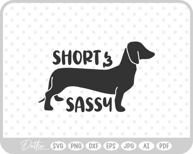 Dachshund Weiner Dog Sausage Daxie SVG DottieDigitals 