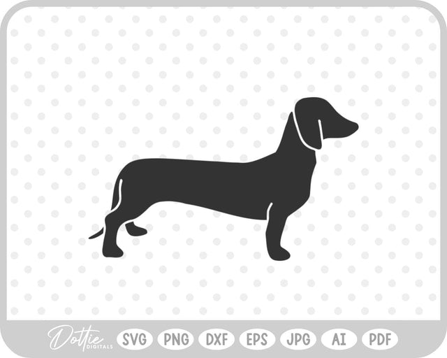 Dachshund Weiner Dog Sausage Daxie SVG DottieDigitals 