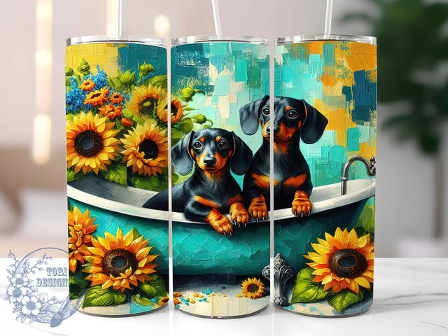 Dachshund Wiener Dog Lover Cute Tumbler, Wiener Dog Tumbler, Dog Lover Tumbler, Cute Dog Tumbler, Pet Lover Tumbler, 20oz Sublimation Wrap, Sausage Dog Tumbler Sublimation ToriDesigns 