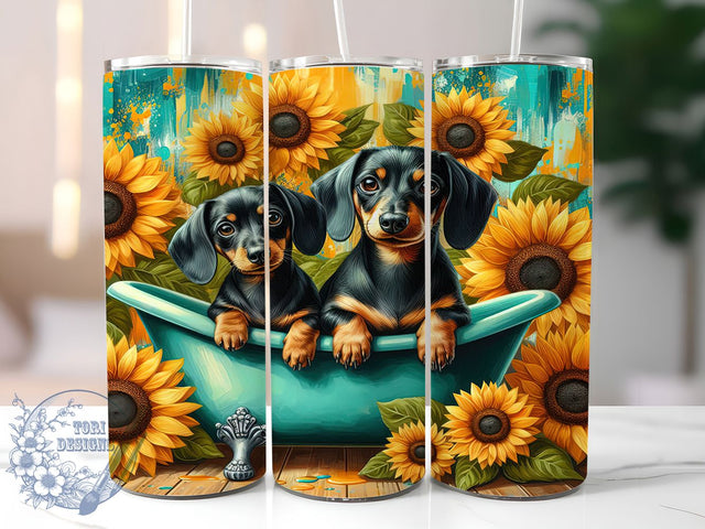 Dachshund Wiener Dog Lover Cute Tumbler, Wiener Dog Tumbler, Dog Lover Tumbler, Cute Dog Tumbler, Pet Lover Tumbler, 20oz Sublimation Wrap, Sausage Dog Tumbler Sublimation ToriDesigns 