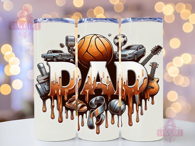 DAD 20oz Tumbler Wrap Sublimation Design, Straight Tapered Tumbler Wrap, Fathers Day Tumbler Png, Instant Digital Download Sublimation SvggirlplusArt 