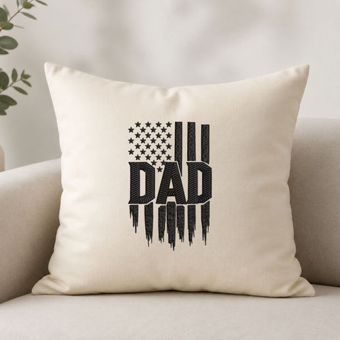 Dad American Flag Machine Embroidery Design Patriotic Father USA Embroidery File Embroidery/Applique DESIGNS PatternFeed8 