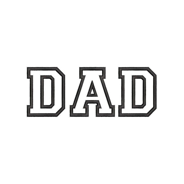 Dad Applique Machine Embroidery Design, 3 sizes, Instant download Embroidery/Applique DESIGNS Nino Nadaraia 