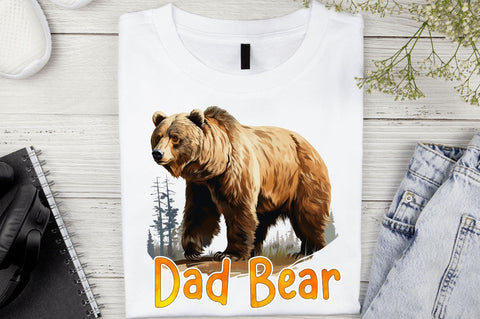 Dad bear Sublimation Design Sublimation Regulrcrative 