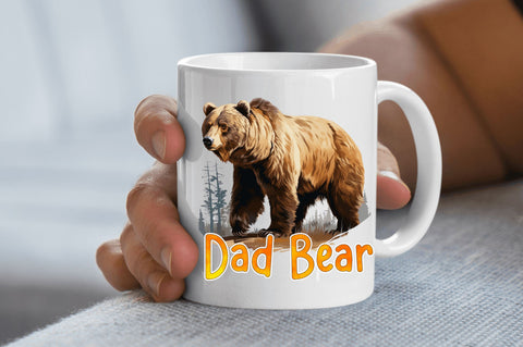 Dad bear Sublimation Design Sublimation Regulrcrative 