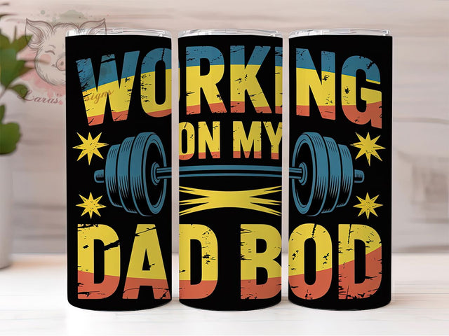Dad Bod Beer Humor 20oz Tumbler Wrap, Father’s Day, Funny Dad Design, Beer Humor, Dad Gift, 20oz Tumbler Wrap, Sublimation PNG Sublimation Lara' s Designs 