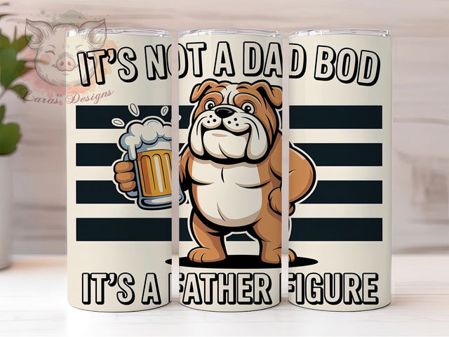 Dad Bod Beer Quote 20oz Tumbler Wrap, Father Figure, Funny Beer Quote, Drinking Humor, Dad Gift, 20oz Tumbler Wrap, Sublimation PNG Sublimation Lara' s Designs 