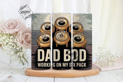 Dad Bod Beer Tumbler Wrap Sublimation sassyprint 