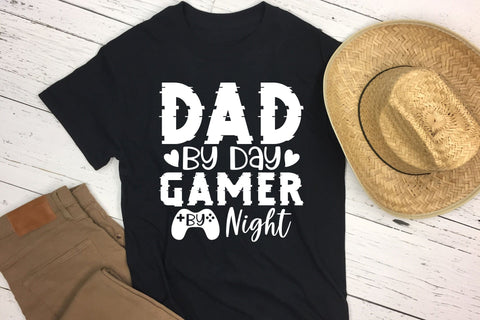 Dad by Day Gamer by Night - Father's Day SVG SVG CraftLabSVG 