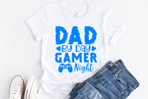 Dad by Day Gamer by Night - Father's Day SVG SVG CraftLabSVG 