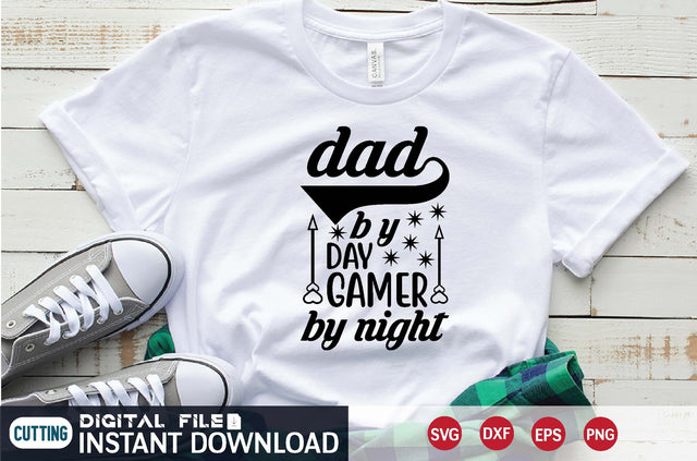 Dad by day Gamer By night svg SVG designer krishna 