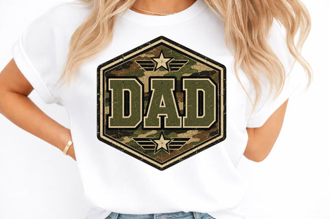 Dad Camo Badge Father Day PNG Sublimation designmaster24 