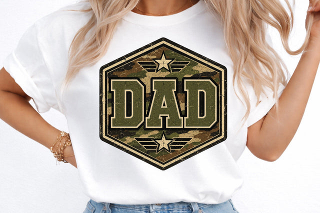 Dad Camo Badge Father Day PNG Sublimation designmaster24 