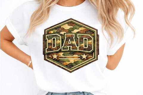 Dad Camo Badge Father Day PNG Sublimation designmaster24 
