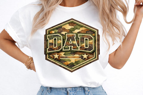 Dad Camo Badge Father Day PNG Sublimation designmaster24 