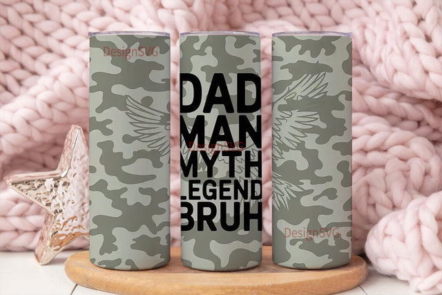 Dad Camouflage 20oz Tumbler Wrap Sublimation DesignSVG 