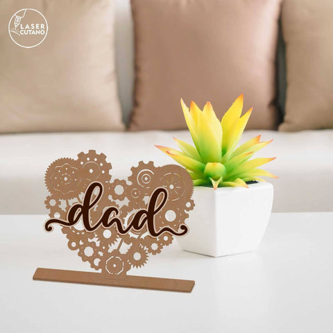Dad Decorative Multilayer Template SVG LaserCutano 