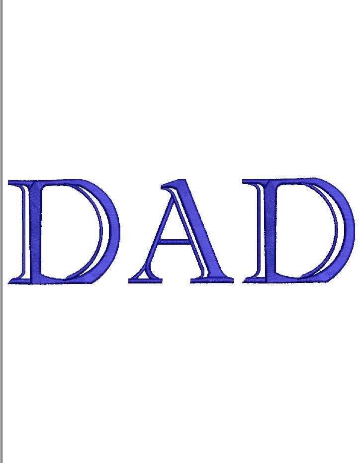 Dad Embroidery Design , 4 Sizes - File formats in pes,dst,jef,xxx,exp,vip,vp3, daddy, papa, tata, father, fathers day, mama, mini Embroidery/Applique DESIGNS AestheticdesignsE 