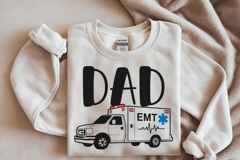 Dad EMT svg Emergency Medical Technician father's day svg Daddy's future EMT SVG DesignDestine 