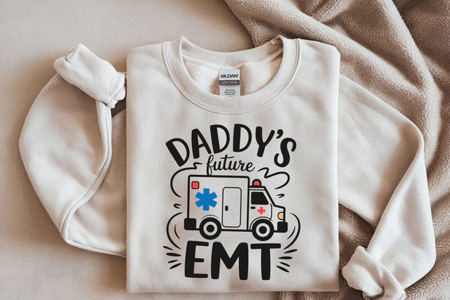 Dad EMT svg Emergency Medical Technician father's day svg Daddy's future EMT SVG DesignDestine 