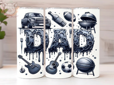 Dad Father 20oz Tumbler Png, Straight & Tapered Tumbler Png, Father Day Tumbler Png, Digital Download PNG Sublimation Lara' s Designs 