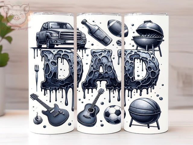 Dad Father 20oz Tumbler Png, Straight & Tapered Tumbler Png, Father Day Tumbler Png, Digital Download PNG Sublimation Lara' s Designs 