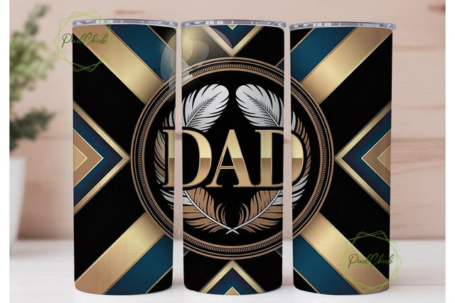 Dad Feathers Tumbler Wrap 20oz Sublimation PixelChick 