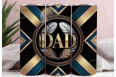 Dad Feathers Tumbler Wrap 20oz Sublimation PixelChick 