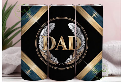 Dad Feathers Tumbler Wrap 20oz Sublimation PixelChick 