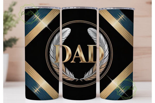Dad Feathers Tumbler Wrap 20oz Sublimation PixelChick 