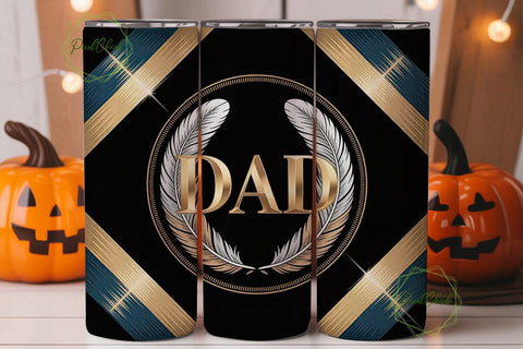 Dad Feathers Tumbler Wrap 20oz Sublimation PixelChick 