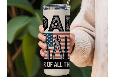 Dad Fixer of All Things 20oz Tumbler Sublimation DesignSVG 