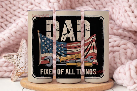 Dad Fixer of All Things 20oz Tumbler Sublimation DesignSVG 