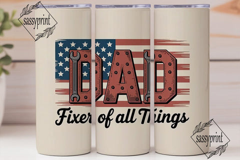 Dad Fixer Of All Things 20oz Tumbler Sublimation sassyprint 