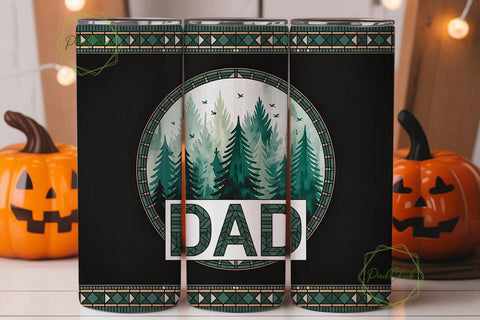Dad Forest Tumbler Wrap Sublimation PixelChick 