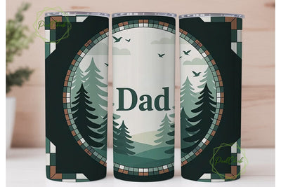 Dad Forest Tumbler Wrap Sublimation PixelChick 