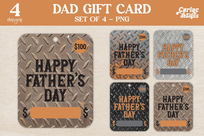 Dad Gift Cards Sublimation Carla C Designs 