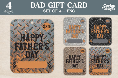 Dad Gift Cards Sublimation Carla C Designs 