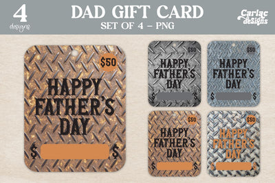 Dad Gift Cards Sublimation Carla C Designs 