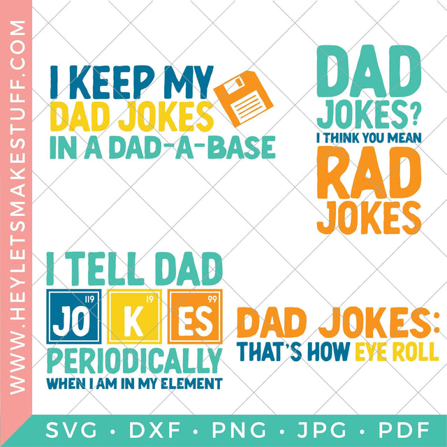 Dad Jokes Bundle SVG Hey Let's Make Stuff 