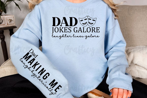 Dad jokes galore laughter lines galore Sleeve SVG Design SVG Designangry 