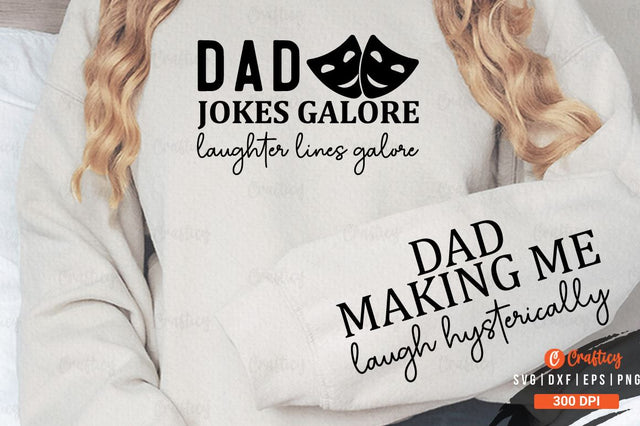 Dad jokes galore laughter lines galore Sleeve SVG Design SVG Designangry 