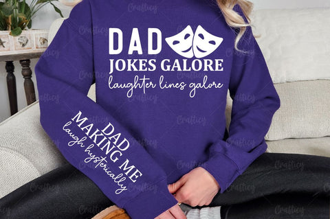 Dad jokes galore laughter lines galore Sleeve SVG Design SVG Designangry 