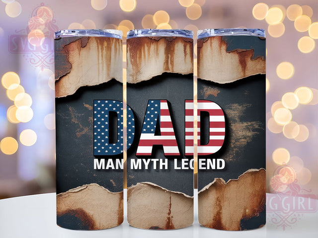 Dad Legend Man Myth Tumbler Wrap, Dad Legend Design, Man Myth Pattern, Father Gift Tumbler, Dad Life Design, Best Dad Ever, Father Legend Pattern Sublimation SvggirlplusArt 